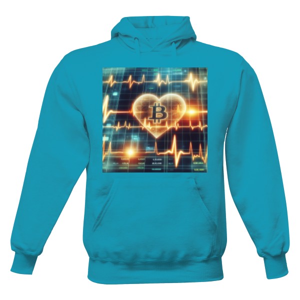 Pánská mikina s kapucí s potiskem BTC Volatilní Láska