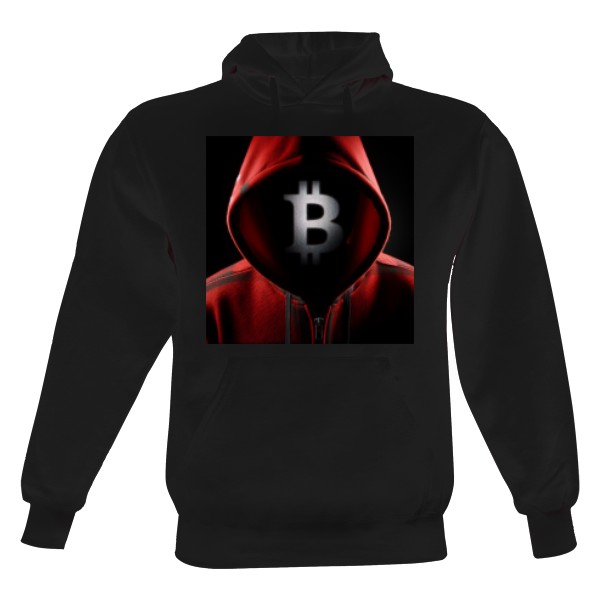 Pánská mikina s kapucí s potiskem Hacker v kapuci - red