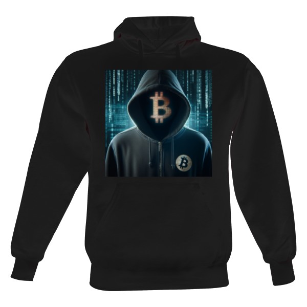 Pánská mikina s kapucí s potiskem Krypto strážce - blue