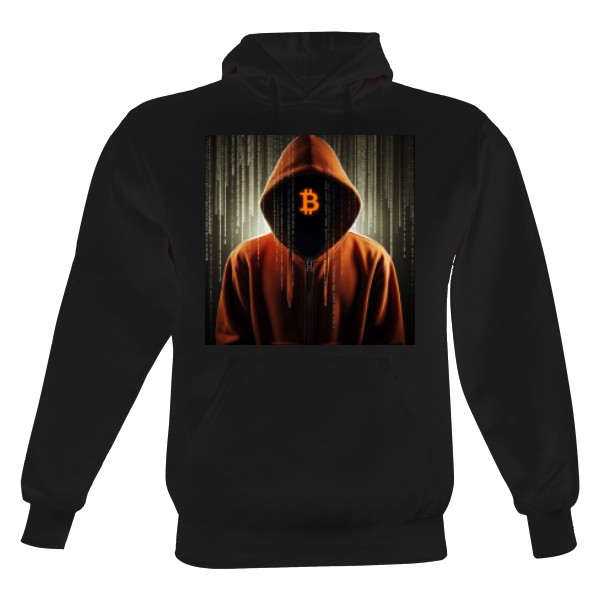 Pánská mikina s kapucí s potiskem Krypto strážce - orange