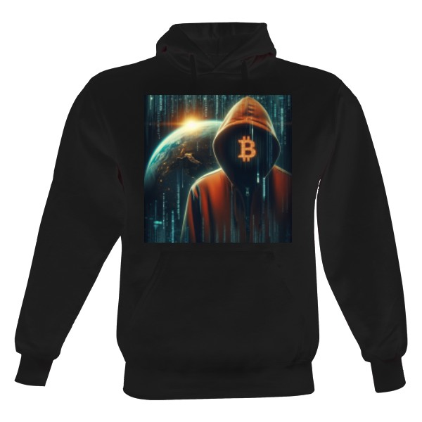 Pánská mikina s kapucí s potiskem Krypto Strážce - red