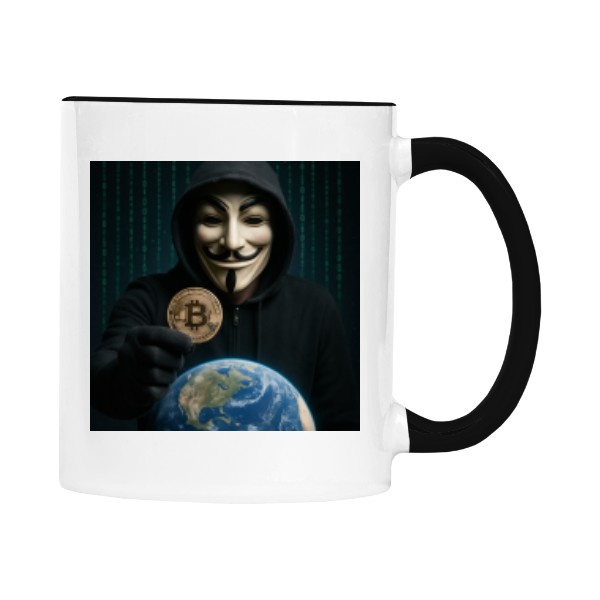 Hrnek malý barevný s potiskem Satoshiho řešení