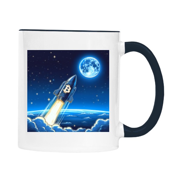 Bitcoin to the moon - Blue