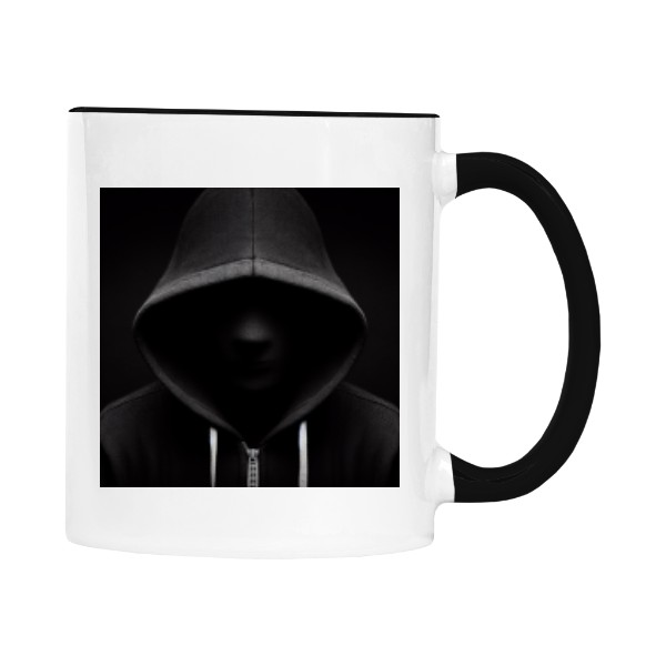 Hrnek malý barevný s potiskem Tajemný hacker