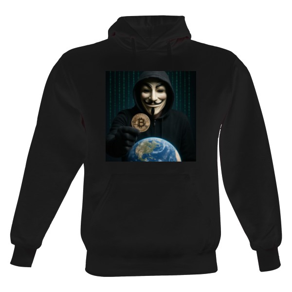 Pánská mikina s kapucí s potiskem BTC: MOZEK OPERAČNÍHO SYSTÉMU