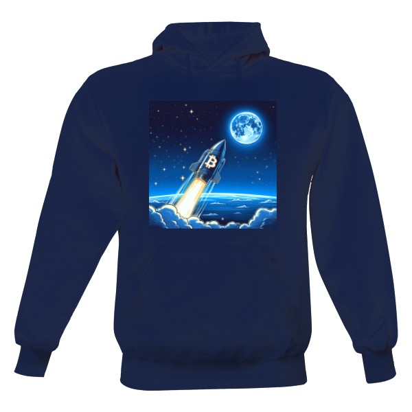 Bitcoin to the moon - Blue