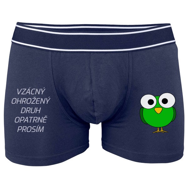 Boxerky Kariban s potiskem OHROŽENÝ DRUH