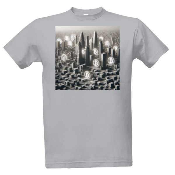 Tričko s potiskem BTC City: Vlajka Digitální Svobody
