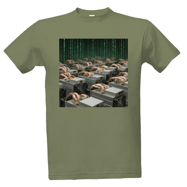 Tričko s potiskem Mining Farm - Krypto magnát